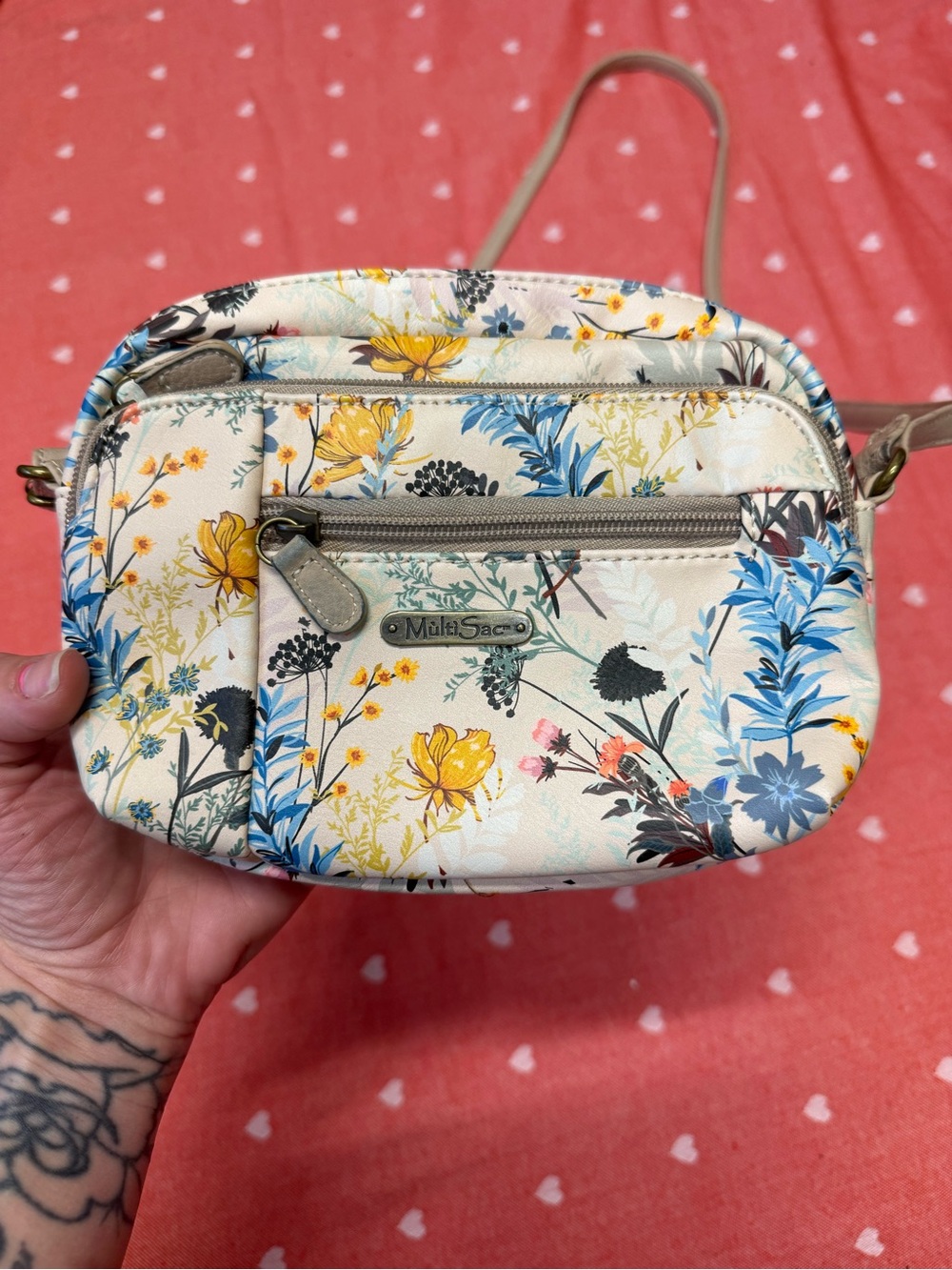 Multisac Zippy Crossbody Floral Purse